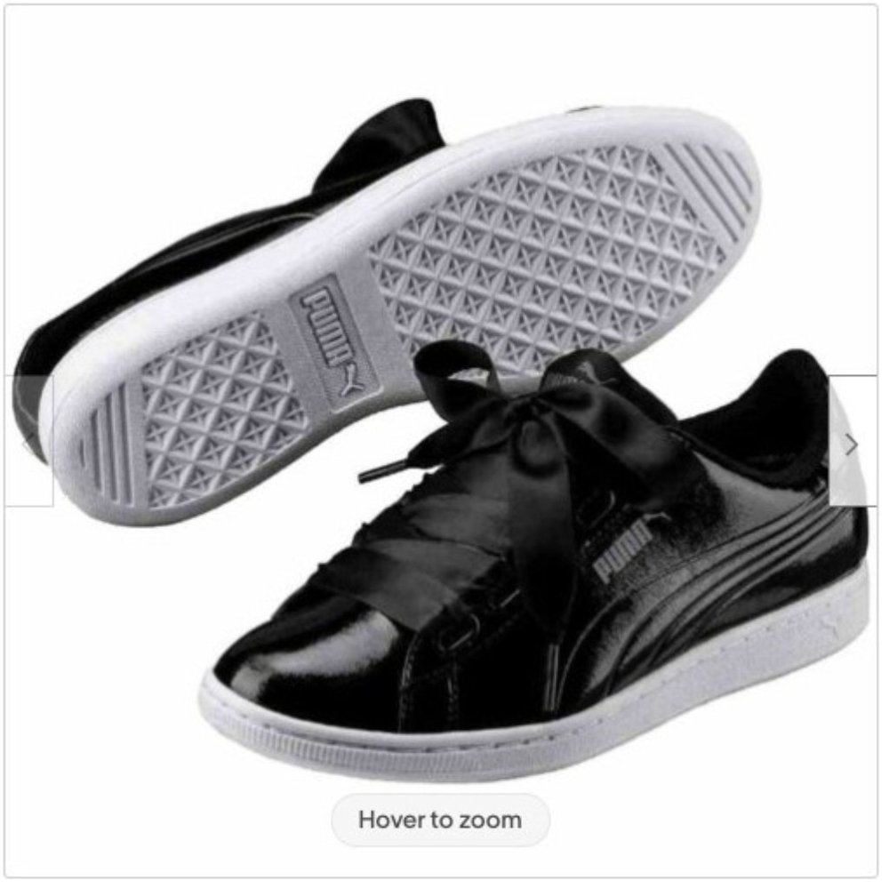 PUMA VIKKY RIBBON P Women's Black Sneaker, #366417-01 SIZE 8, 9.5 & SZ 10